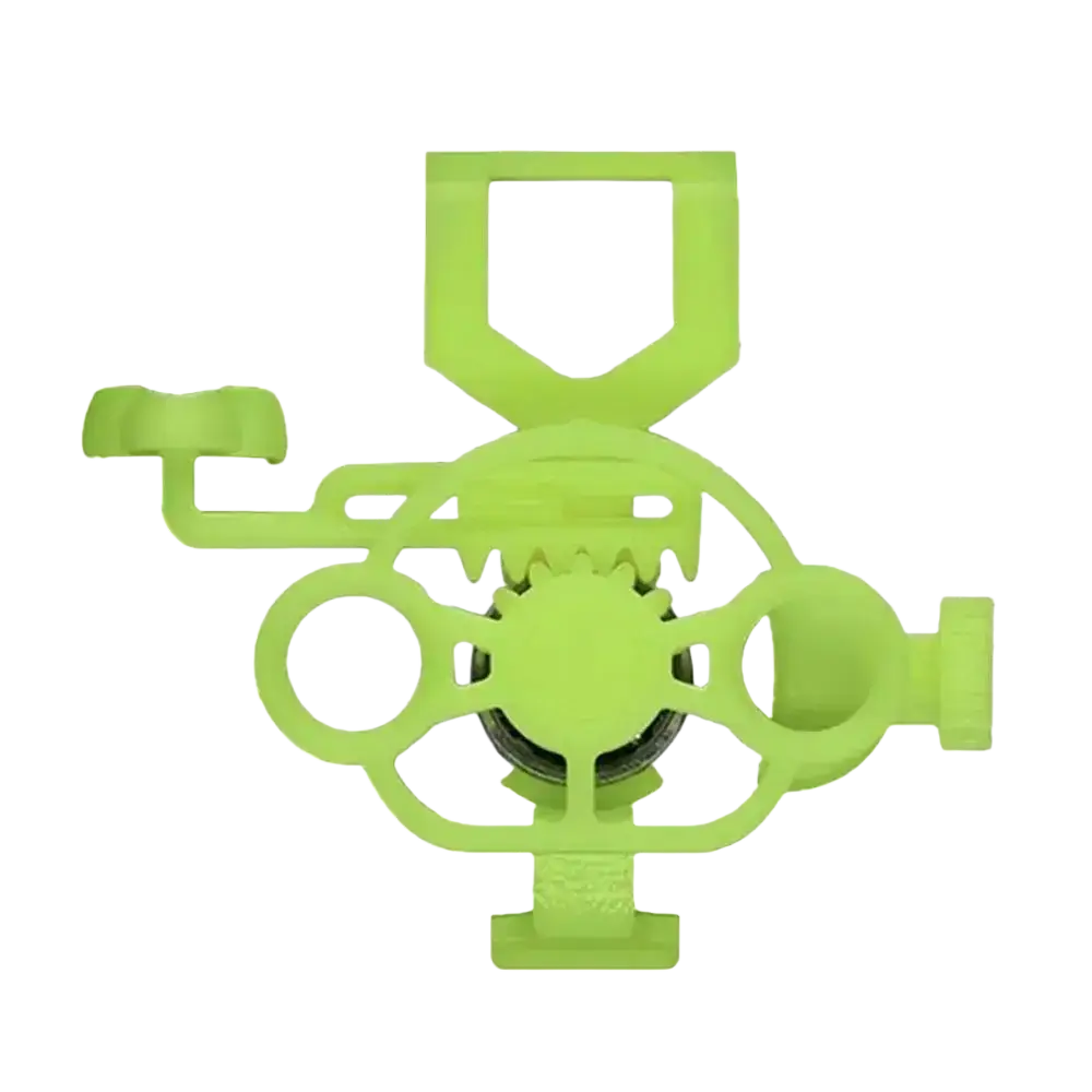 Bright lime-green plastic vintage-style hand-cranked water pump for xbox mini racing steering wheel attachment