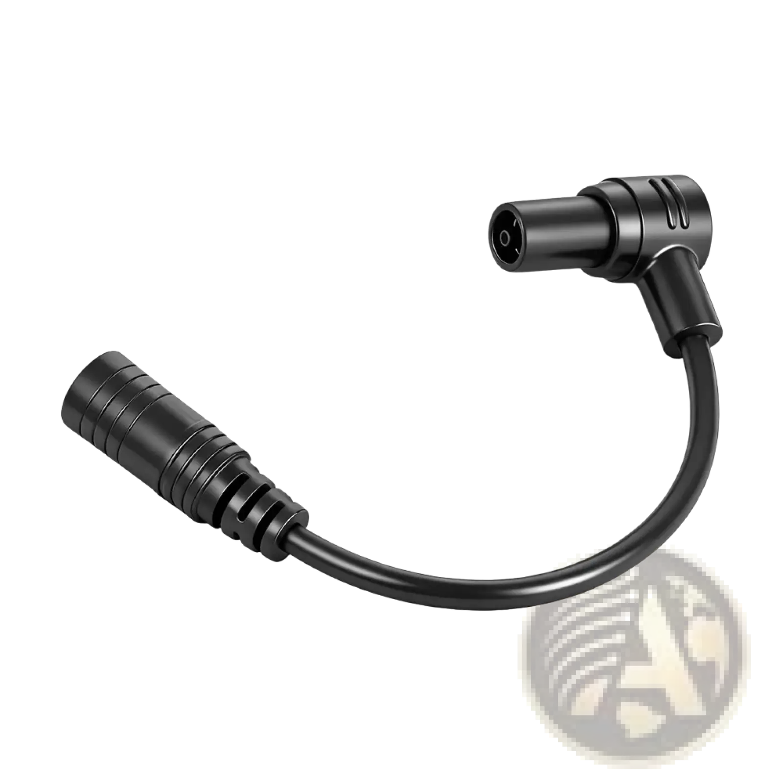 Black angled flexible adapter cable with two cylindrical connectors for xiaomi 4 ultra charging port adapter