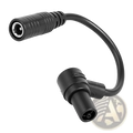 Black plastic Xiaomi 4 Ultra charging port adapter cable with curved design and two distinct connectors