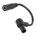 Black plastic Xiaomi 4 Ultra charging port adapter cable with curved design and two distinct connectors