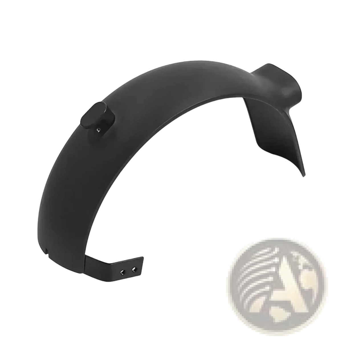 Black plastic Xiaomi 4 Ultra motorcycle front mudguard fender with mounting brackets and central fastener visible