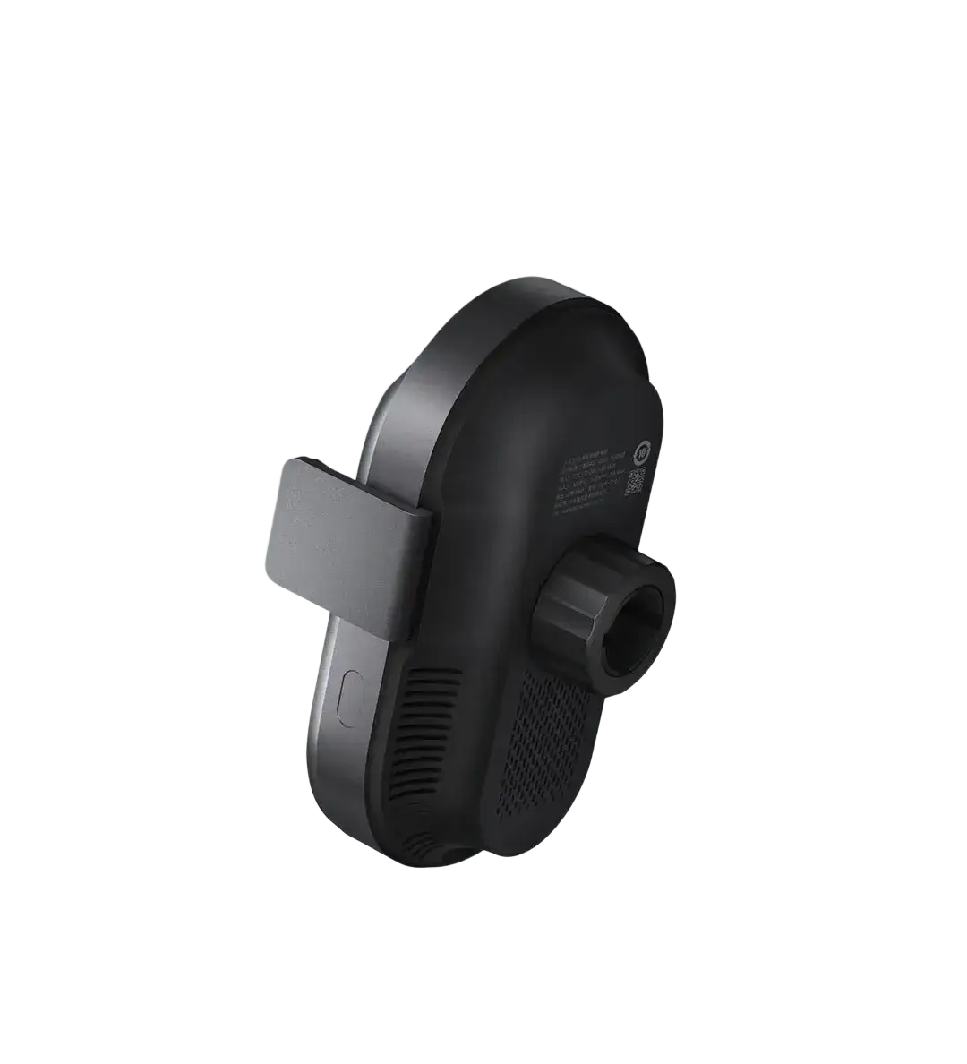 Black plastic Xiaomi 50w car wireless charger with dual interface mounting bracket and ventilation slots for car wireless use