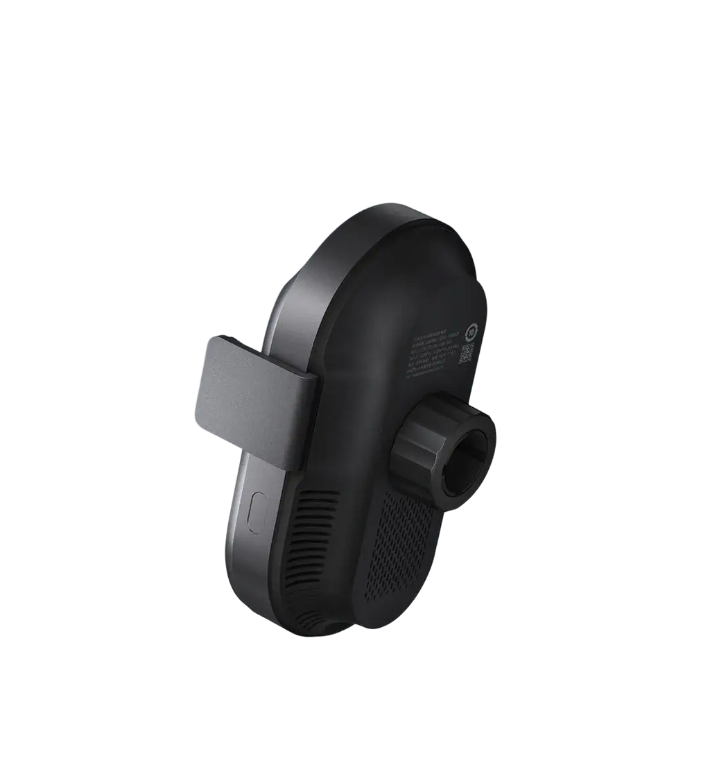 Black plastic xiaomi 50w car wireless charger with matte finish dual interface and integrated clip for heat dissipation