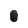 Black xiaomi 50w car wireless charger fast mount with sleek oval design and blue accent lighting around edges