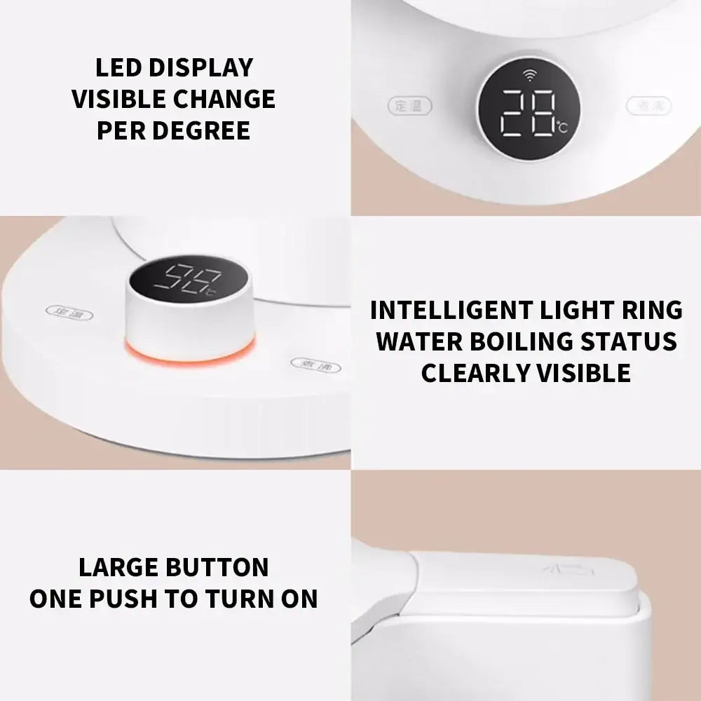 Xiaomi Mijia smart kettle 2 pro white electric kettle with led temperature display and intelligent boiling light ring