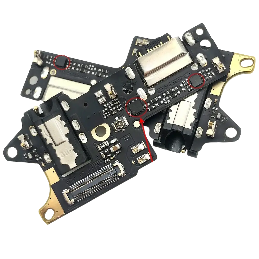 Black circuit board with gold connectors and silver usb charging port for xiaomi redmi 10c 10a 13c 14c china post replacement part