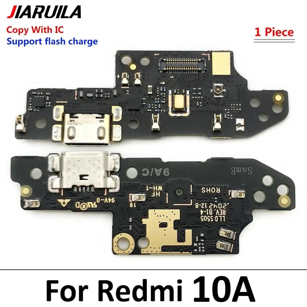 Black circuit board with gold connectors and usb-c port replacement part for redmi 10a 10c 13c 14c china post