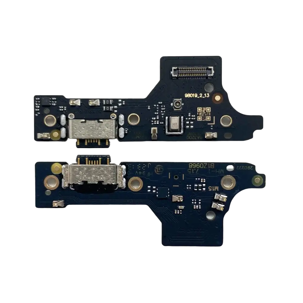 Black circuit board with silver usb-c port and gold contacts for xiaomi redmi 10c 10a 13c 14c charging flex cable china post