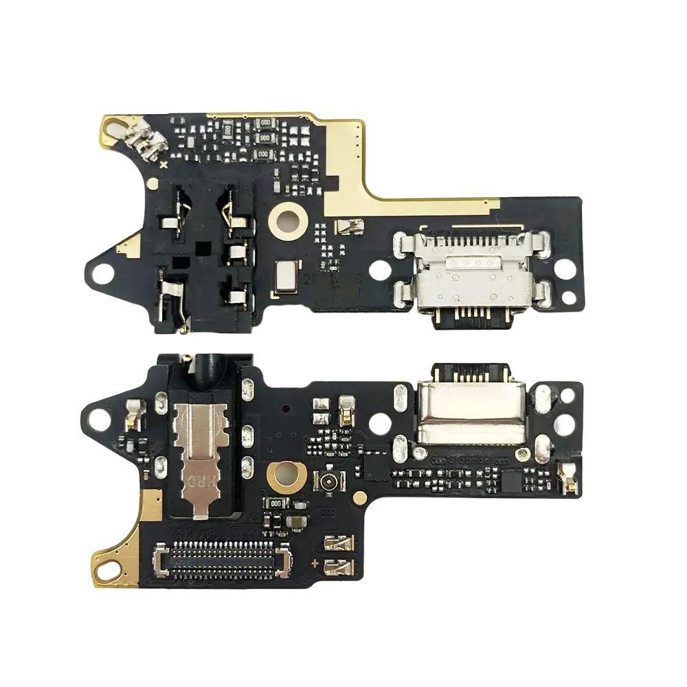 Black and gold usb-c charging board flex cable for xiaomi redmi 10c 10a 13c 14c replacement with china post shipping