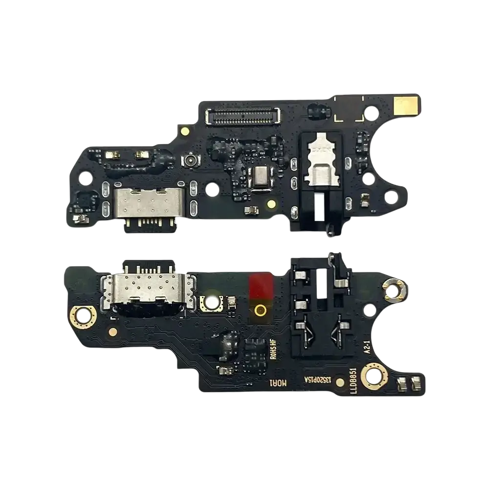 Black circuit board with gold-plated contacts usb-c and micro-usb ports for xiaomi redmi flex cable charging port