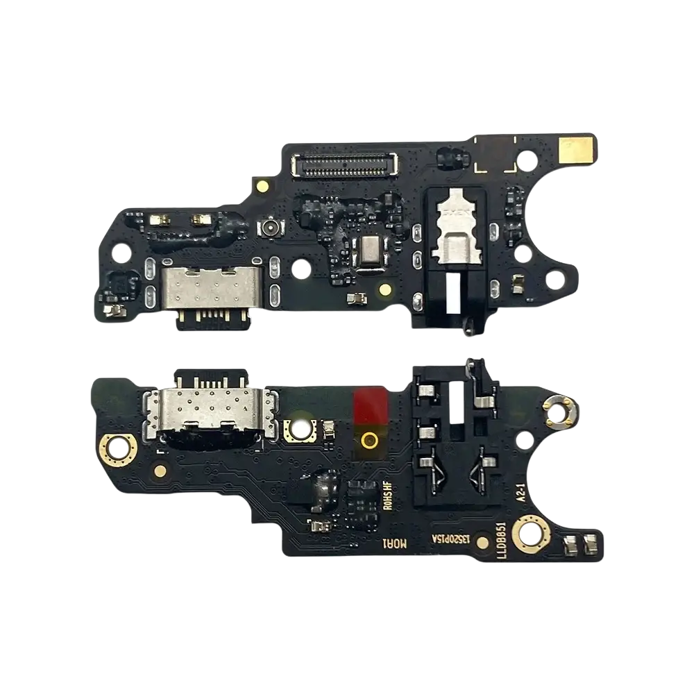 Black circuit board with silver usb-c port and gold-plated contacts for xiaomi redmi 10c 10a 13c 14c china post charging flex cable