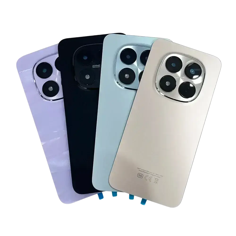 Four iphone 14 pro back covers in lavender black light blue and gold suitable for xiaomi redmi note rear panel housing replacement