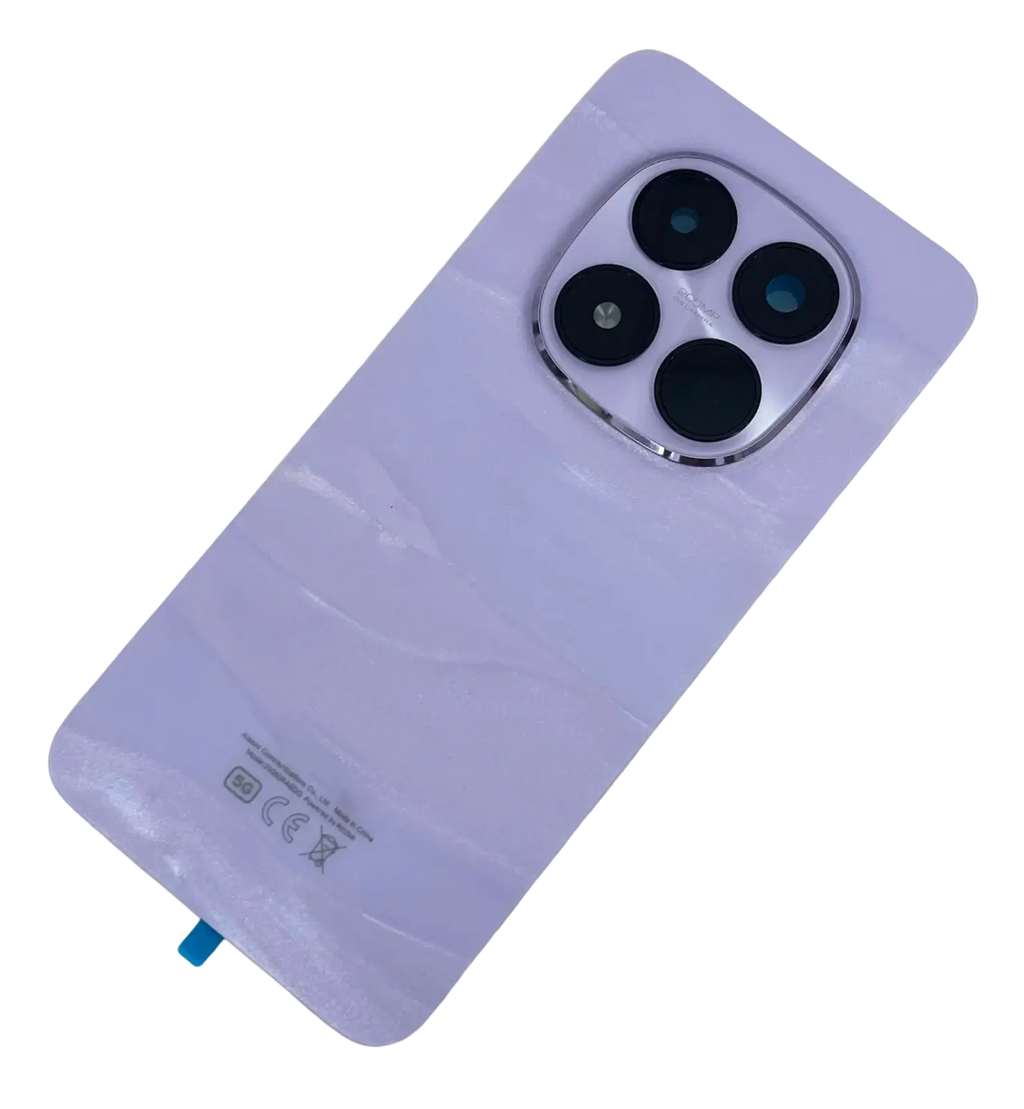 Lavender marble-patterned rear panel housing case for xiaomi redmi note featuring silver four-lens camera module
