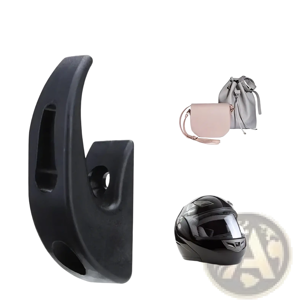 Black plastic heavy duty front hook for hanging items on xiaomi scooter for convenient storage and carrying