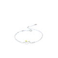 Yaameli sterling silver cubic zirconia whale bracelet with delicate chain and yellow hat charm, perfect for fashion bracelets bangles