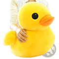 Yellow duck plush toy soft stuffed animal in bright yellow with black eye and orange beak, 20-50cm size