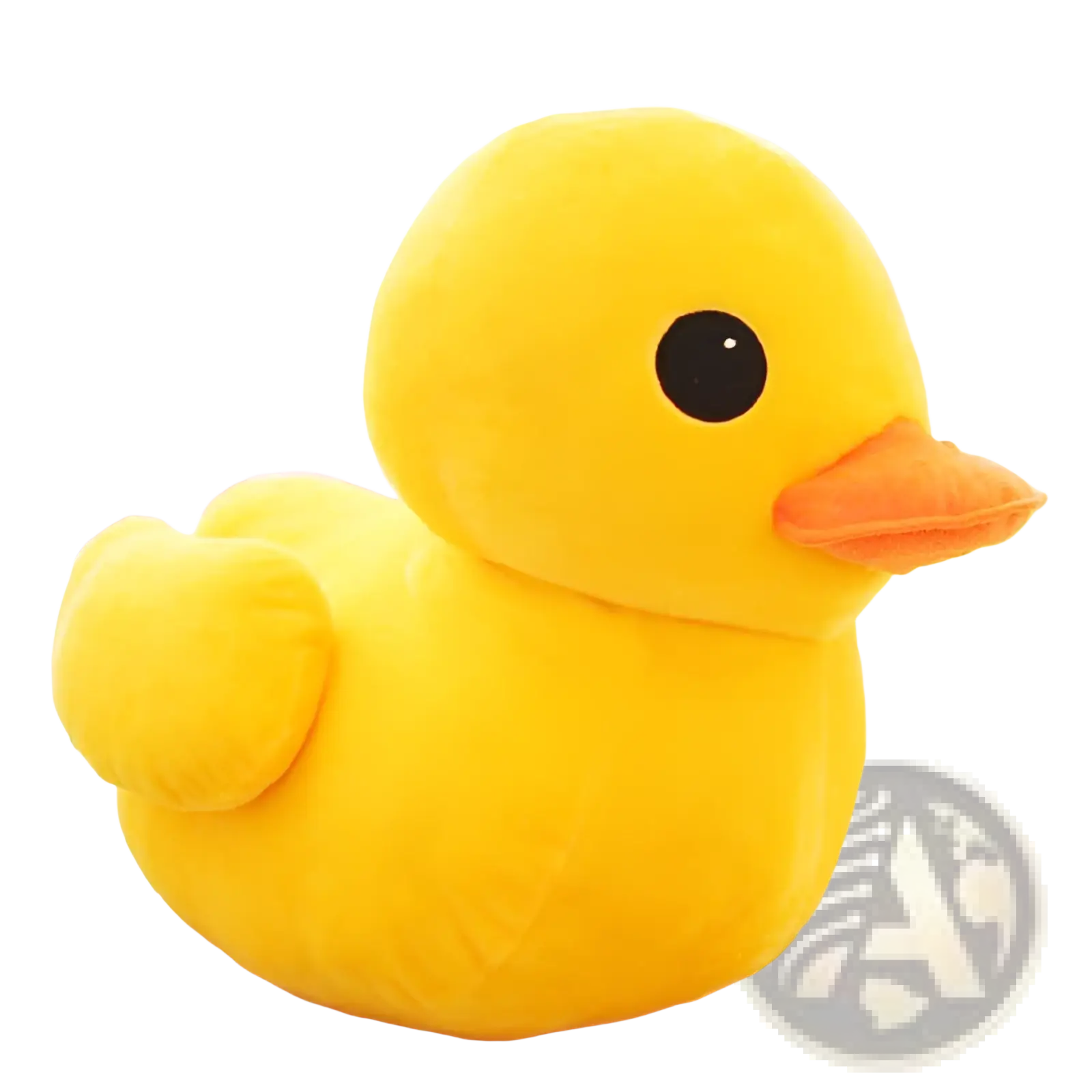 Yellow duck plush toy soft stuffed animal in yellow with black eye and orange beak, available in 20-50cm sizes