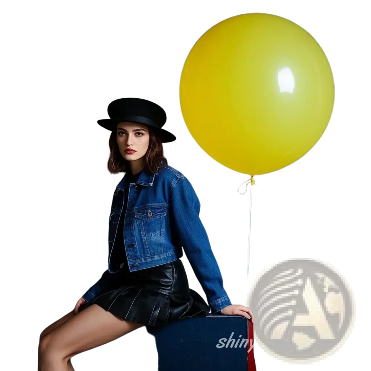 A vibrant yellow latex balloon with a white string suitable for party arch decor and celebrations