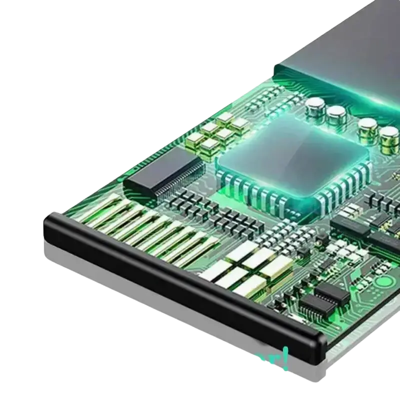 Green circuit board with a glowing lithium polymer safe battery for ykaiserin ba-8300e high-power charger im-100 im-100k im-100s