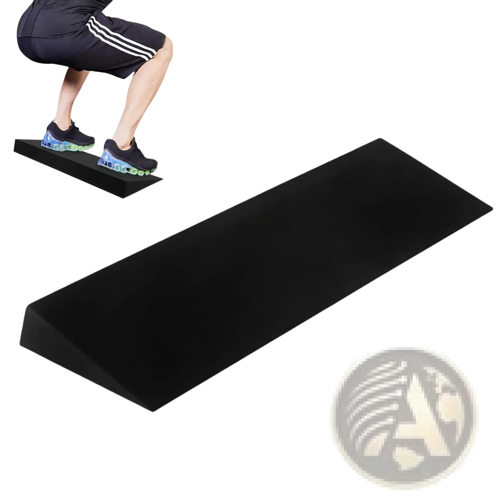Black foam incline step yoga squat wedge block calf stretcher for fitness training and stretching exercises