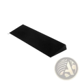 Black rectangular ergonomic keyboard wrist rest with angled edges and smooth surface for yoga squat wedge block calf stretcher