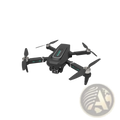 Black quadcopter z16 foldable drone with green branding and a camera mounted below showing front side view