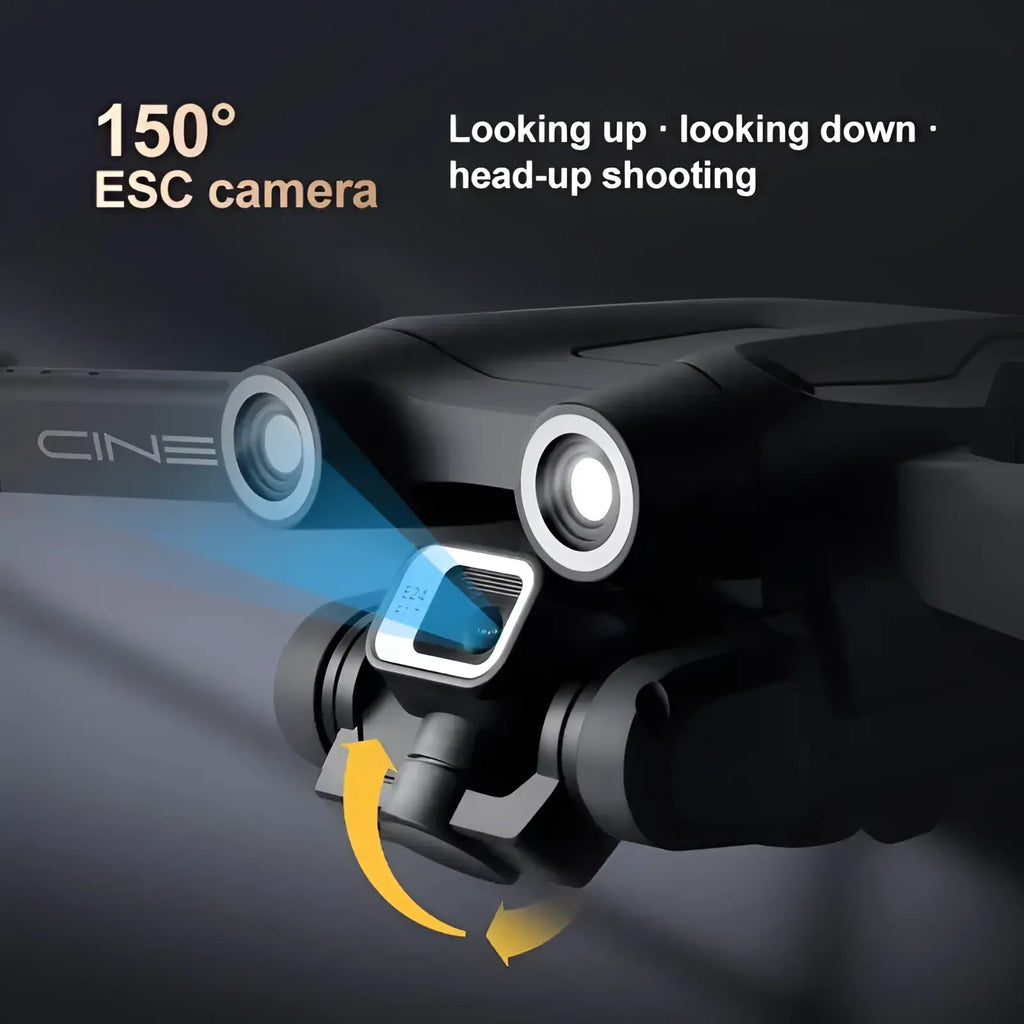 Black z908 pro foldable dual camera drone for kids with 150° esc dual lenses and adjustable head-up bracket