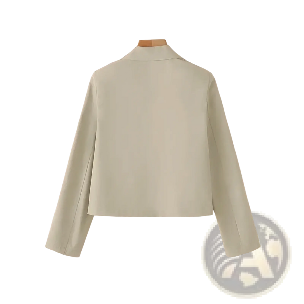 Zanzea women green office blazer jacket featuring a pale green long-sleeved tailored fit with classic collar