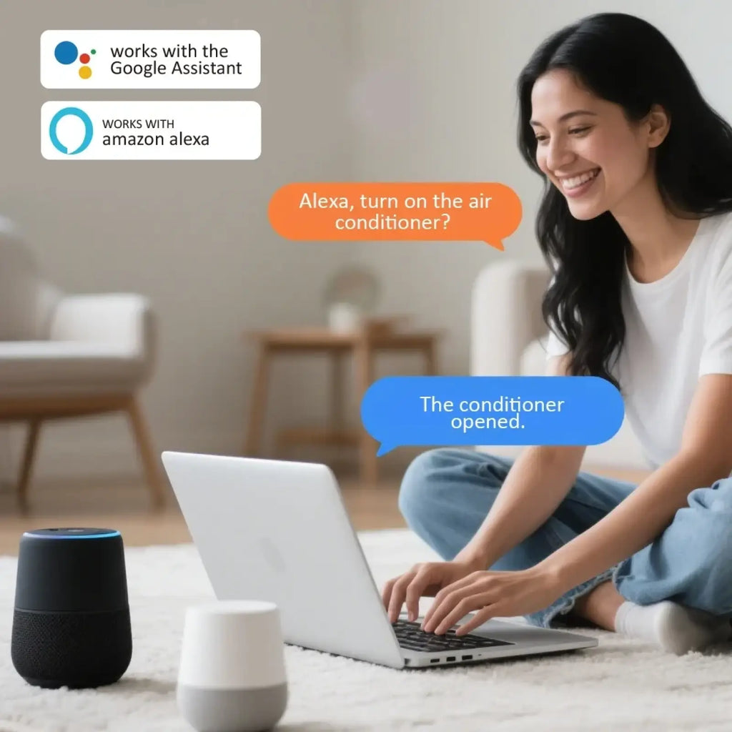 Black cylindrical zigbee smart home gateway hub with textured surface and blue light ring for alexa integration