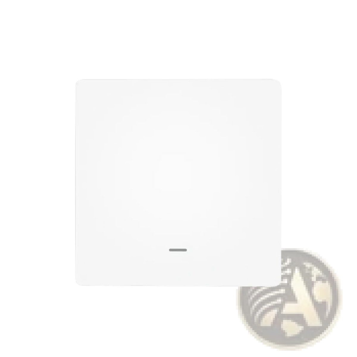 White rectangular zigbee smart scene switch with minimalist design and subtle gray indicator line for wireless control