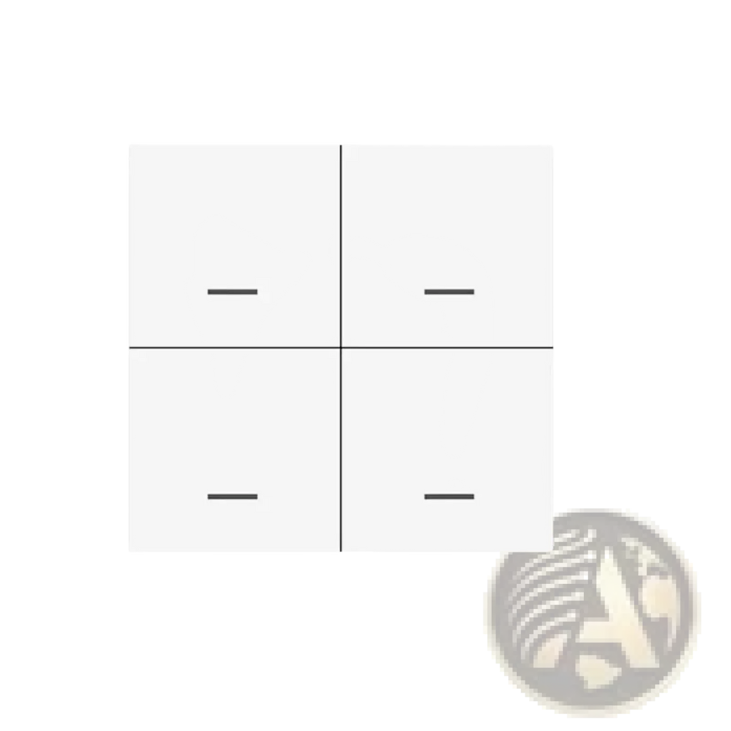 Zigbee smart scene switch wireless remote control panel with four minimalist white toggle switches in a grid layout