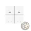 Zigbee smart scene switch wireless remote control panel with four minimalist white toggle switches in a grid layout