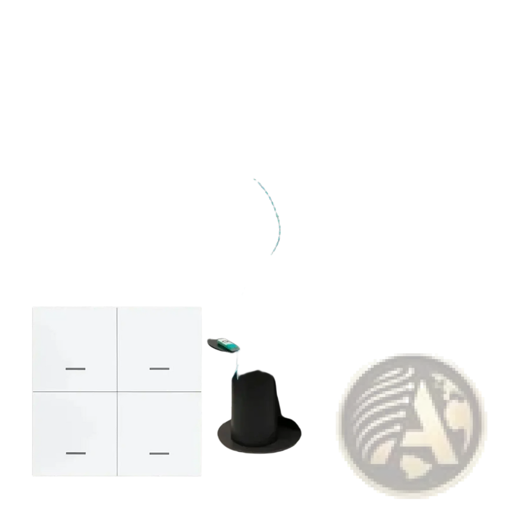 White zigbee smart scene switch wireless remote control with minimalist design and four push buttons for smart home use