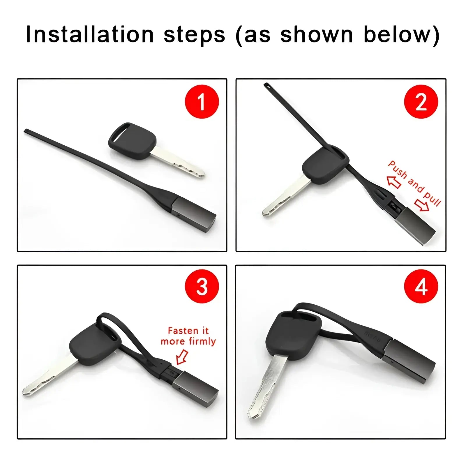 Black silicone usb flash drive keychain with zinc alloy attachment for men and women car keys