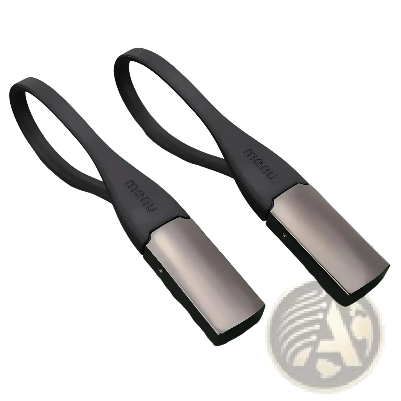 Zinc alloy car keychains for men and women in black and silver with a sleek modern design